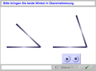 Aufgabenbild räumlich perzeptive Leistungen: Winkelstellungen